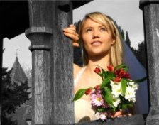 A bride at St. Barnabas Church, Swanmore